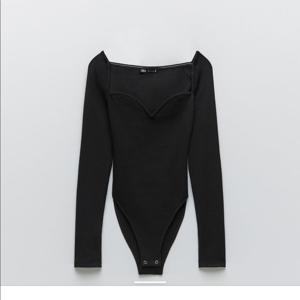 Zara sweetheart neckline bodysuit